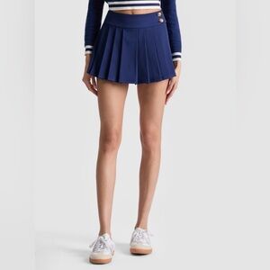 Alice + Olivia Navy Mini Skirt